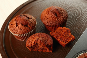 Chocolate Muffin. Freshly Baked.