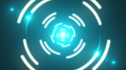 3d rendering abstract background. Rotating stroke lines forming a tunnel, computer generated