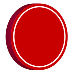 red button with sign