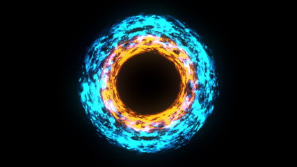 3d rendering of explosion shock wave. Computer generated abstract colorful background