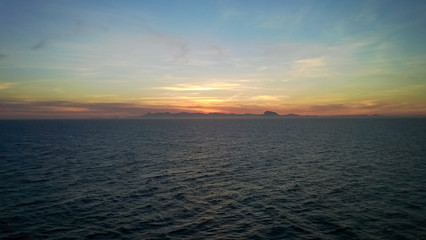 Fototapeta premium evening falls at sea