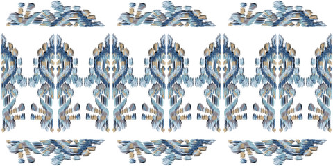 Old style ikat color etnical tribal hand - drawn pattern navajo motif for packing, wallpaper, batik