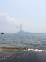 sea view of Krakatau volcano