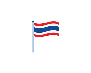 thailand flag icon vector illustration