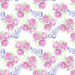 Fototapeta premium Seamless sweet pastel Floral Background for design, scrapbook stock illustration