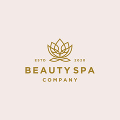 Lotus Flower Logo Beauty Spa salon Cosmetics