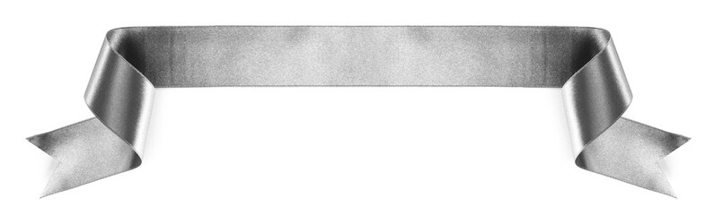 Satin ribbon banner on white