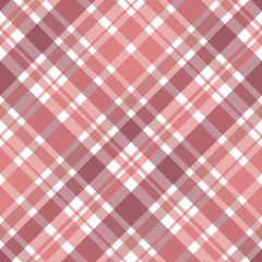 Seamless pattern in cute warm pink and white colors for plaid, fabric, textile, clothes, tablecloth and other things. Vector image. 2