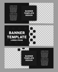 Fototapeta na wymiar Banners template pack, different sizes for web page, for advertisement. Vector illustration.