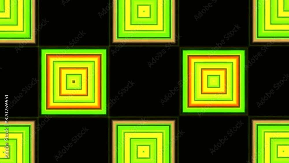 Aufkleber kaleidoscope abstract motion background loop