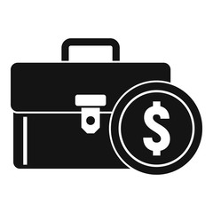 Money case icon. Simple illustration of money case vector icon for web design isolated on white background
