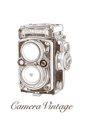 Classic Vintage Draw Sketch