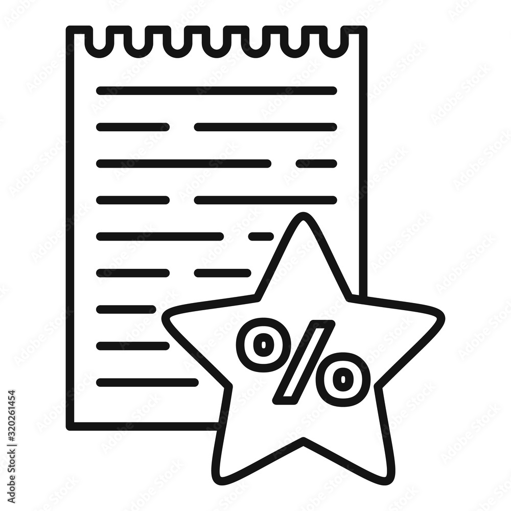 Poster reward notebook icon. outline reward notebook vector icon for web design isolated on white backgroun