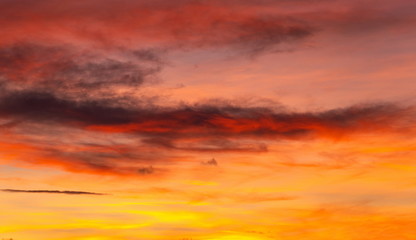 Fototapeta premium Dramatic sunset. Background sky at sunset and dawn.