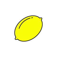 vector icon, delicious lemon fruit