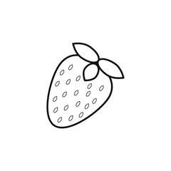 vector icon, delicious strawberry fruit