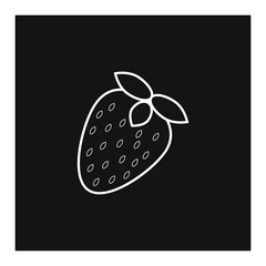 vector icon, delicious strawberry fruit