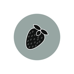 vector icon, delicious strawberry fruit