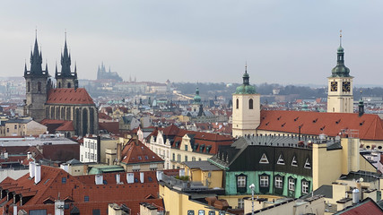 Naklejka na ściany i meble Prague from above
