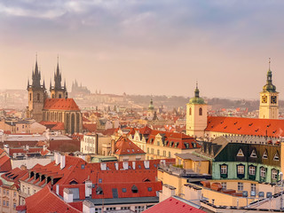 Naklejka na ściany i meble Prague from above