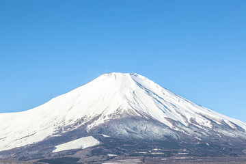 快晴の冬の富士山