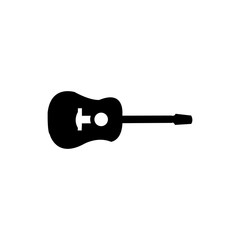 Guitar Icon. Editable Vector EPS.