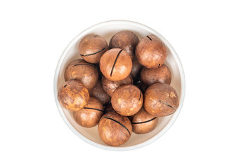 Macadamia nut in bowl