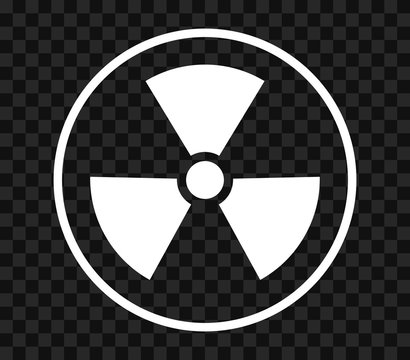 Radiation toxic symbol isolated on empty background. Flat warning sign
