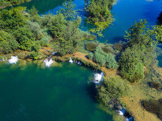 Fototapeta na wymiar Aerial view of the Mreznica River, Croatia
