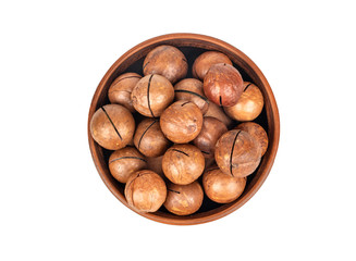 Macadamia nut in bowl