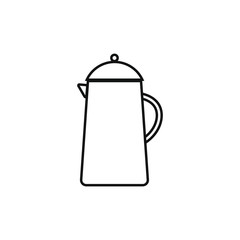 vector icon of coffee maker with handle