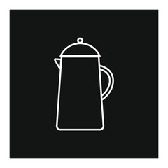 vector icon of coffee maker with handle