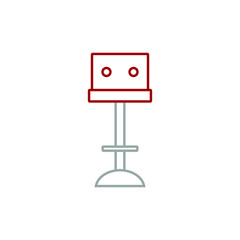 bar chair high chair vector icon