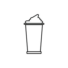vector icon of cappuccino coffee frappe