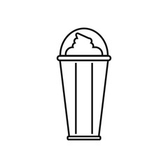 vector icon of cappuccino coffee frappe