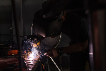 welder at work in the factory