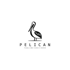 Pelican Bird Animal Wildlife Nature Illustration Graphic Vector Outline Silhoutte 