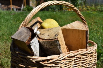  firewood in a basket