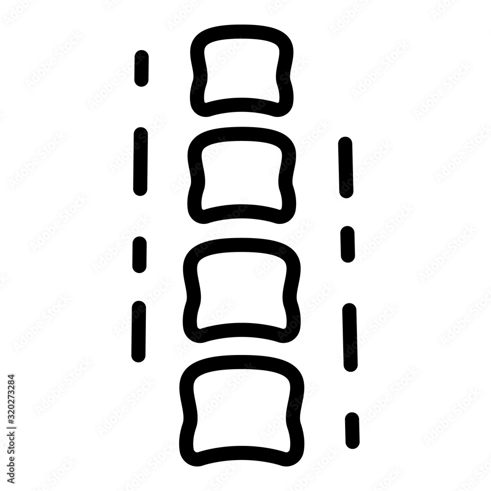 Poster Spine line icon. Outline spine line vector icon for web design isolated on white background