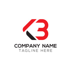Initial Alphabet KB Logo Design vector Template. Linked Letter KB Logo Vector