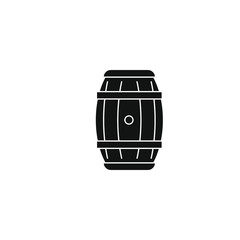 vector icon, wooden liquor barrel