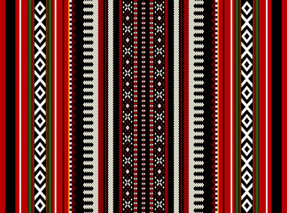 Traditional Sadu Red Rug Vintage Pattern - obrazy, fototapety, plakaty
