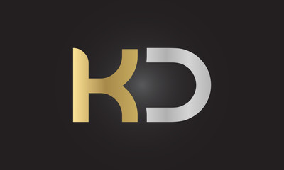 Initial Alphabet KD Logo Design vector Template. Linked Letter KD Logo Vector