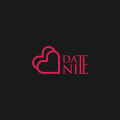 Love Date Romantic Abstract Creative Icon Modern Logo Design Template Element Vector