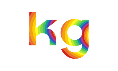 Initial Alphabet KG Logo Design vector Template. Linked Letter KG Logo Vector