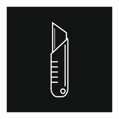 vector icon, cutter to cut cardboard