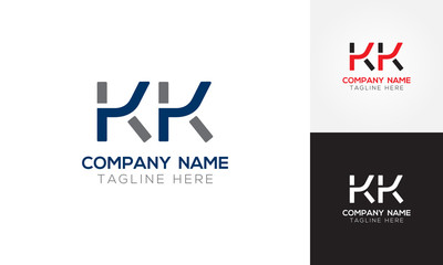 Initial Alphabet KK Logo Design vector Template. Linked Letter KK Logo Vector