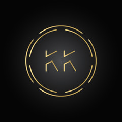 Initial Alphabet KK Logo Design vector Template. Linked Letter KK Logo Vector