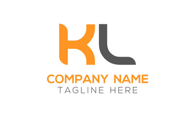 Initial Alphabet KL Logo Design vector Template. Linked Letter KL Logo Vector