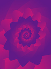 Purple pink gradient spiral, abstract petal poster background.